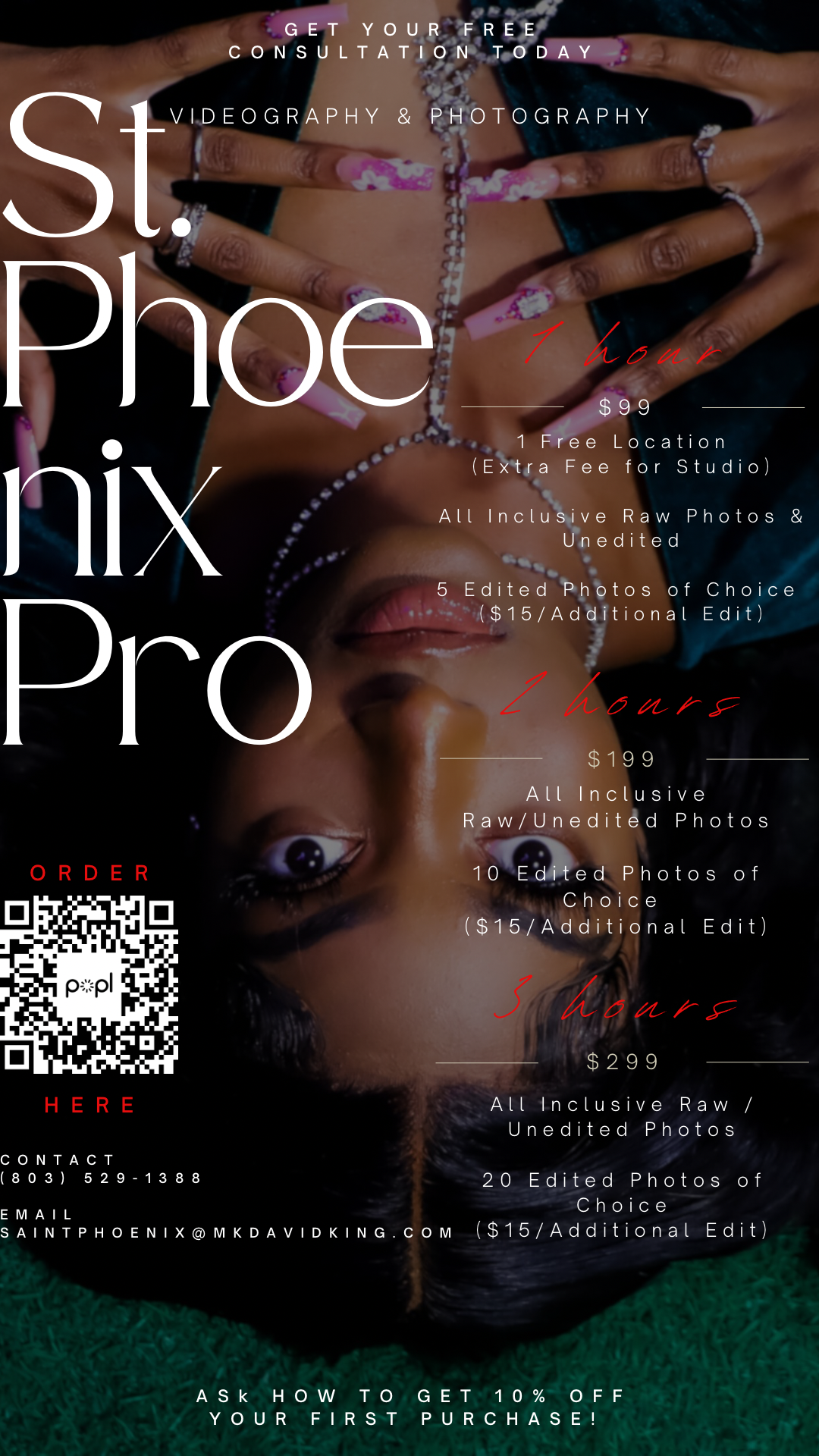 Photography price list design